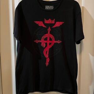Full metal alchemist anime T blk/red